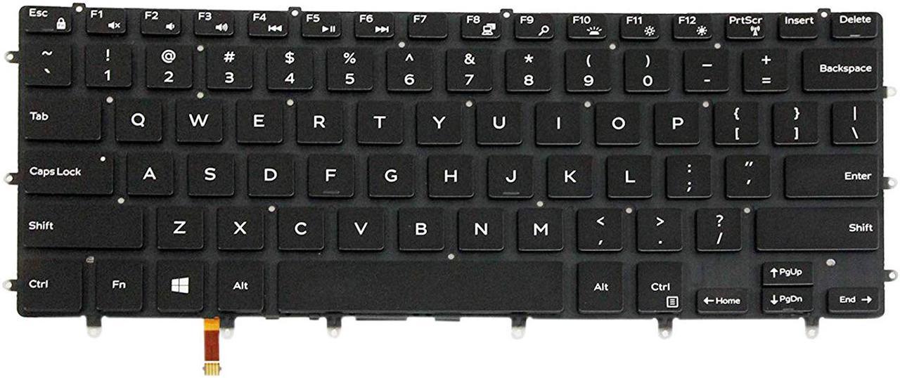 AUTENS Keyboard for Dell XPS 15 9550 9560 9570 7590 / Inspiron 7558 7568 / Precision 5510 M5510 Laptop Backlight No Frame, US Laptop Keyboard Replacement