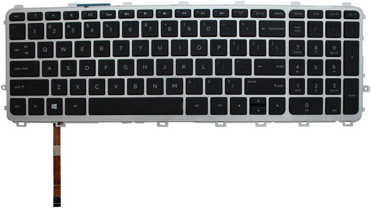 Main image of AUTENS Keyboard for HP Envy (TouchSmart) 15-j000 15t-j000 CTO 15z-j000 CTO 15-j100 15t-j100 CTO 15z-j100 CTO Series Laptop Silver Frame Backlight, US Laptop Keyboard Replacement