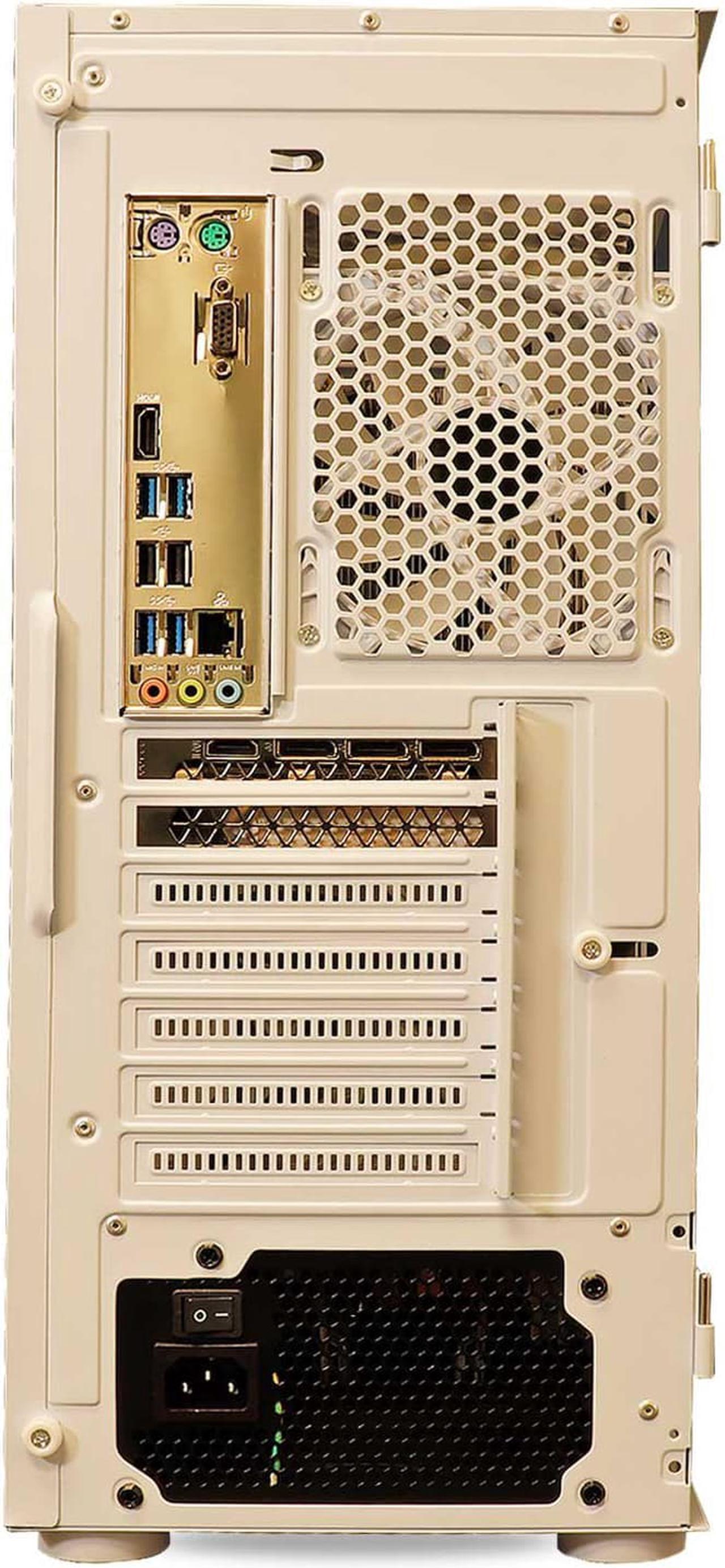 Alt view image 6 of 7 - ViprTech Ghost Gaming PC Desktop Computer - AMD Ryzen 5 5600 (12-LCore 4.4Ghz), RTX 3060 12GB, 16GB DDR4 3200 RAM, 512GB NVMe SSD, VR-Ready, Streaming, WiFi, RGB, Windows 11, Warranty, White