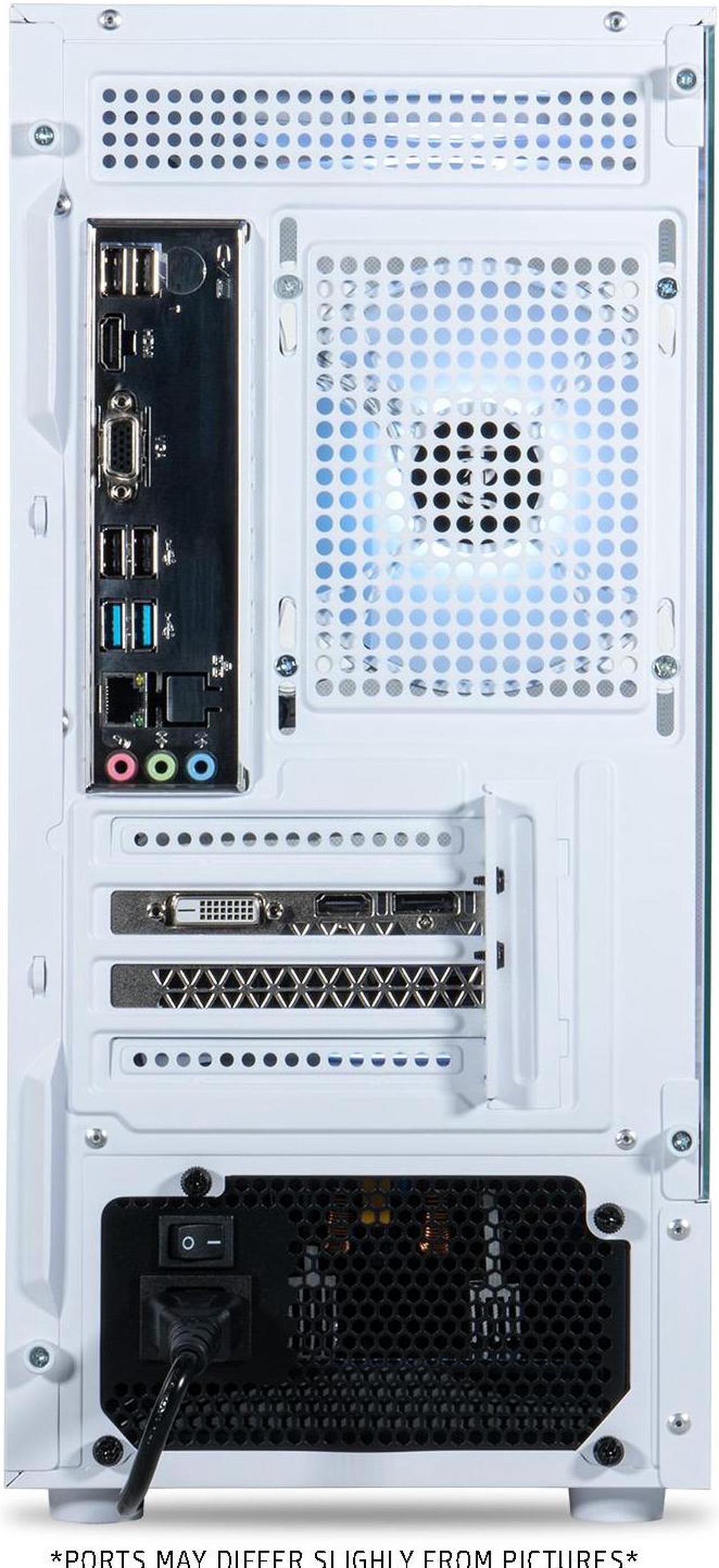 Alt view image 6 of 7 - ViprTech Stryker 1.0 Gaming PC - AMD Ryzen 7 (4.1GHz Turbo), AMD RX 580 8GB, 32GB DDR4 3200, 1TB NVMe SSD, WiFi BT, Win 11 Pro, RGB, Desktop Computer Prebuilt, White