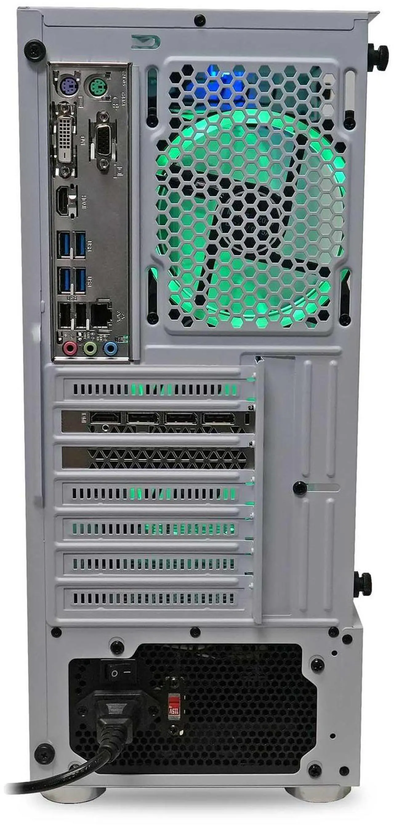 Alt view image 7 of 7 - ViprTech Avalanche 2.0 Gaming PC Computer Desktop - AMD Ryzen 7 (4.1Ghz Turbo), AMD Radeon RX 580 8GB, 32GB DDR4 3200, 1TB NVMe SSD, 700W PSU, VR-Ready, RGB, WiFi, White