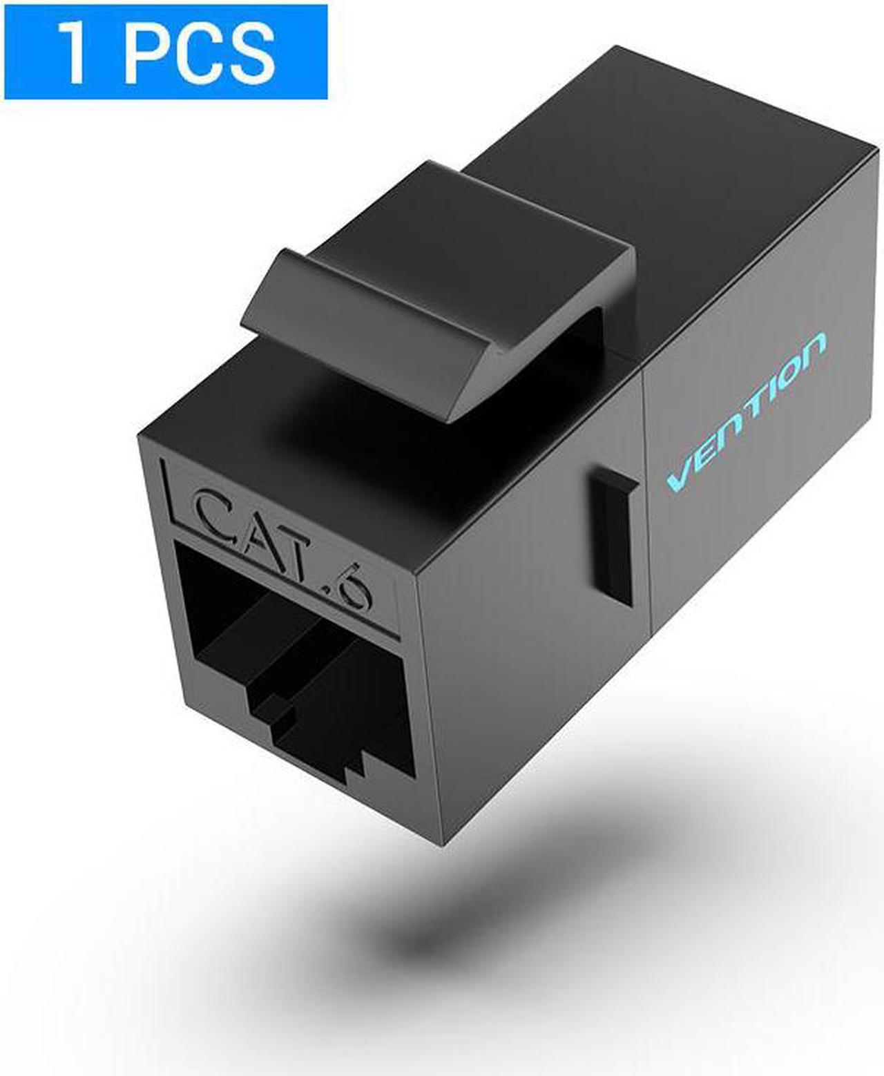 RJ45 Connector Cat6 Ethernet Adapter Female to Female R J45 8P8C Network Extender Extension Cable for Ethernet Cable Black