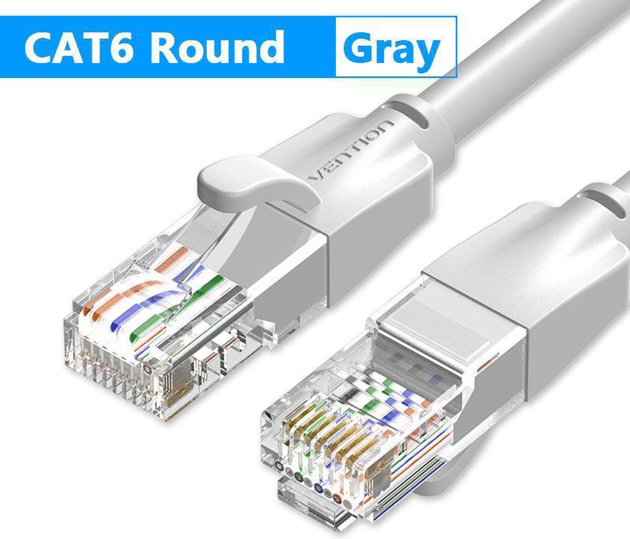 Ethernet Cable Cat6 Lan Cable UTP RJ45 Network Patch Cable For PS PC Internet Modem Router Cat 6 Cable Ethernet(Gray 1.64ft)