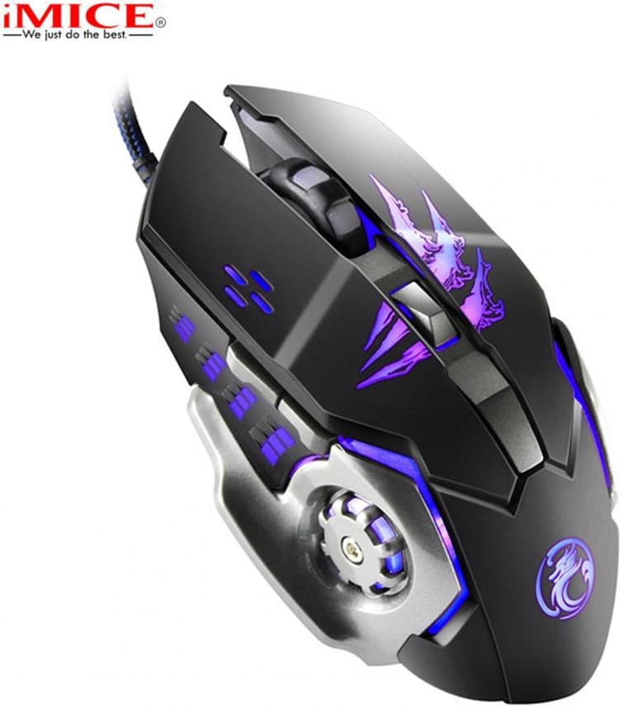 IMICE A8 Wired Gaming Mouse Professional Macro Program Gamer 6 Buttons USB Optical Computer Game Mice For PC Laptop Desktop