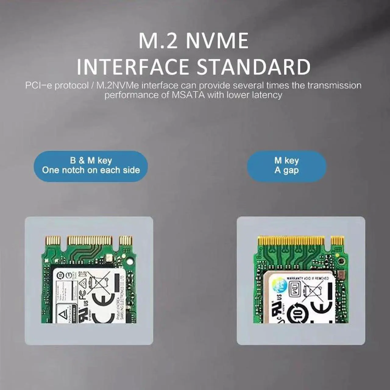Alt view image 3 of 6 - M2 SSD Hard Case NVME PCIe Enclosure M.2 to USB Type C 3.1 GEN2 M Key Adapter USB C External SSD Solid State Drive Box