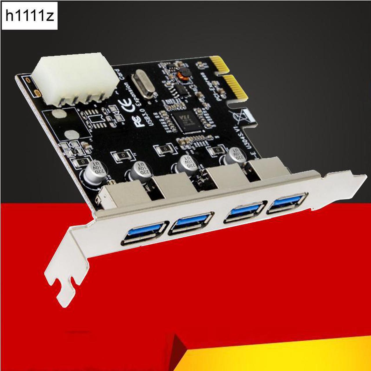 4 Port PCI E To USB 3.0 HUB PCI Express Expansion Card Adapter 5 Gbps Speed For Desktop PCI Express USB 3.0