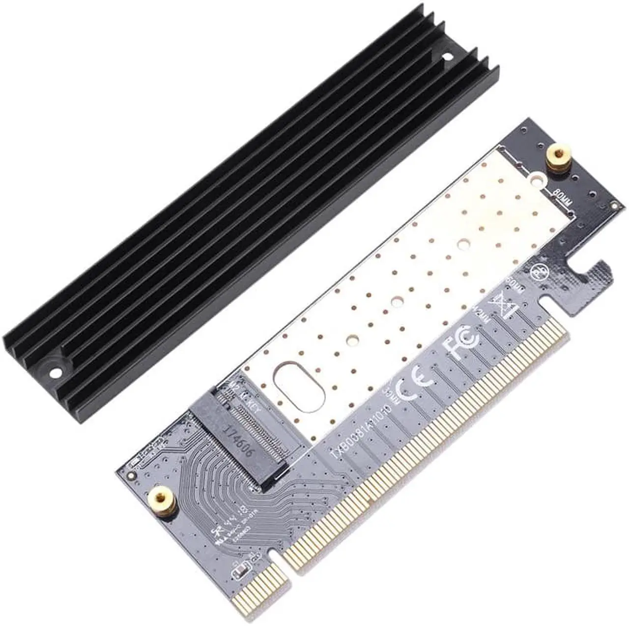 Alt view image 3 of 6 - M.2 Nvme Ssd Adapter M2 To Pcie 3.0 X16 Controller Card M Key Interface Support Pci Express 3.0 X4 2230 2280 Size