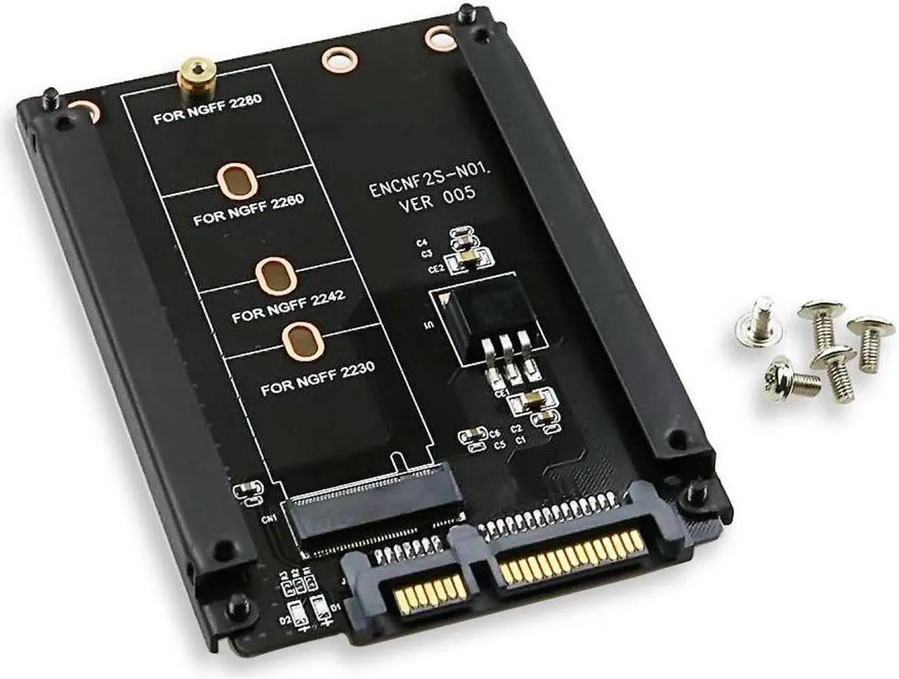 Main image of Metal Case B+M Key M.2 NGFF SSD To 2.5 SATA 6Gb/s Adapter Card With Enclosure Socket M2 NGFF Adapter With 5 Screw