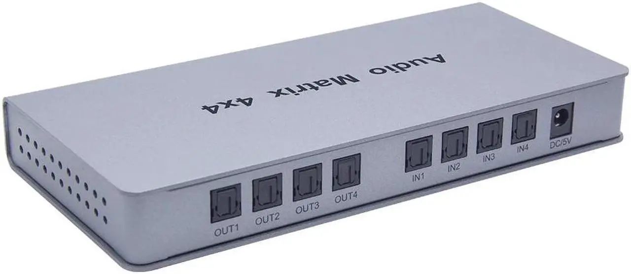 Alt view image 3 of 6 - Audio Matrix Optical Digital Audio 4x4 Matrix 4 in 4 out Switch Converter Splitter Box fr TV STB DVD Player PC Amplifier Meeting