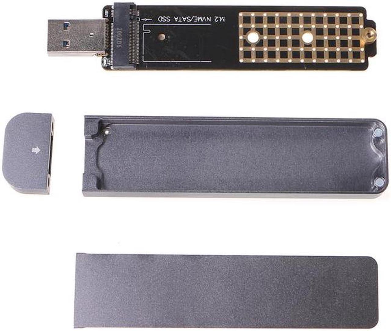 Alt view image 2 of 6 - Type C USB 3.1 to M2 NVME SATA SSD Enclosure Adapter for PCIE Disk Box M.2 Case with Screwdriver