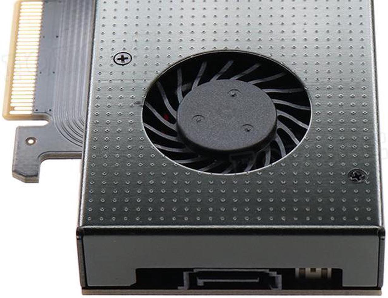 Alt view image 2 of 6 - PCI-e M.2 adapter b&m key PCI-e to M.2 adapter NVMe SSD M2 PCIe PCI express converter Card for 2280 2260 2242 2230 with fan case