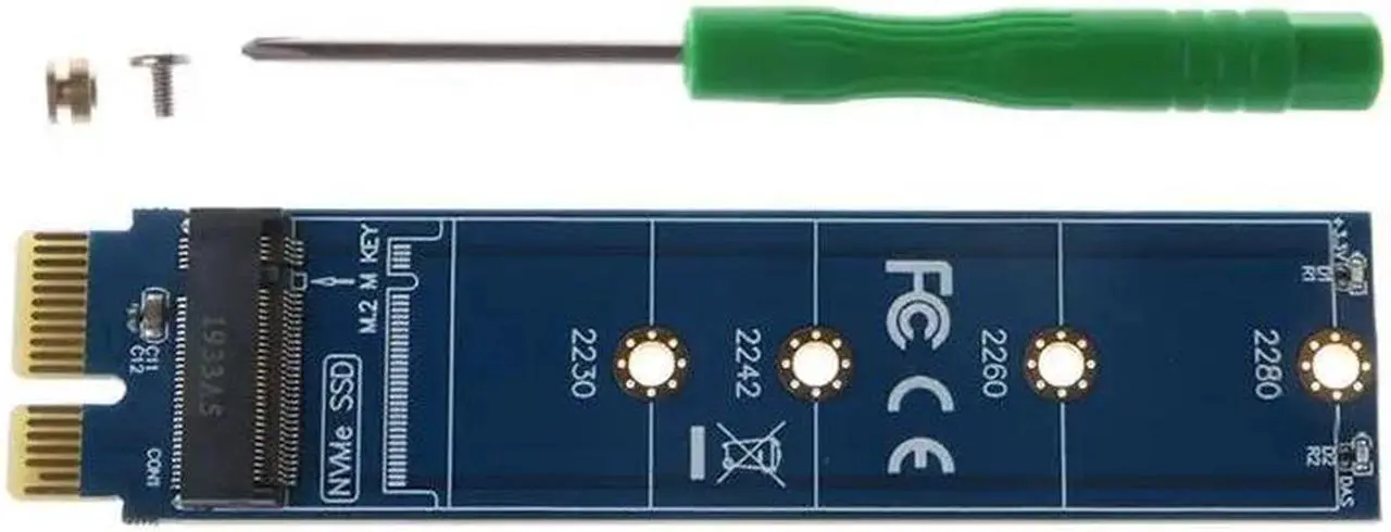 Alt view image 4 of 6 - PCIE to M2 Adapter NVMe SSD M2 PCIE X1 Raiser Supports 2230 2242 2260 2280 M.2