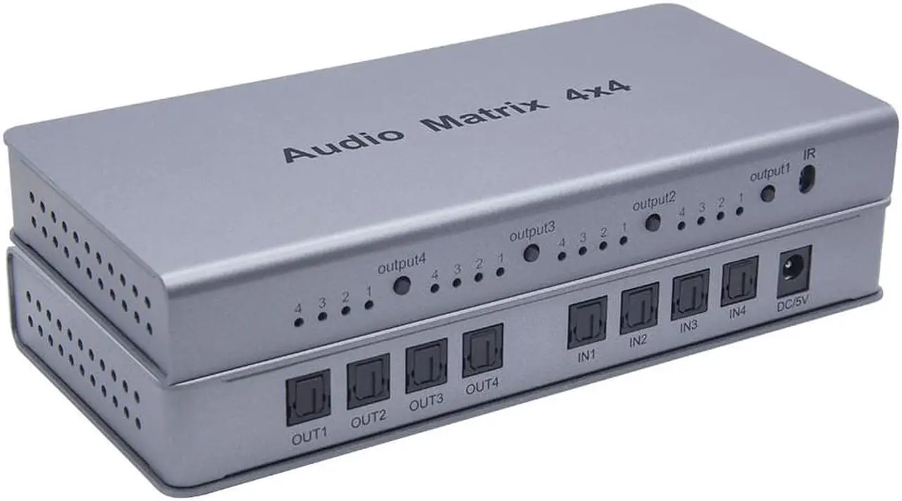 Main image of Audio Matrix Optical Digital Audio 4x4 Matrix 4 in 4 out Switch Converter Splitter Box fr TV STB DVD Player PC Amplifier Meeting