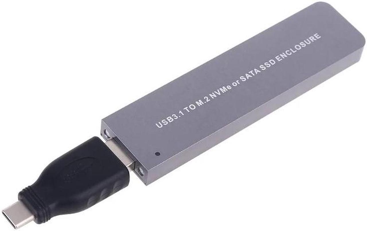 Alt view image 5 of 6 - Type C USB 3.1 to M2 NVME SATA SSD Enclosure Adapter for PCIE Disk Box M.2 Case with Screwdriver