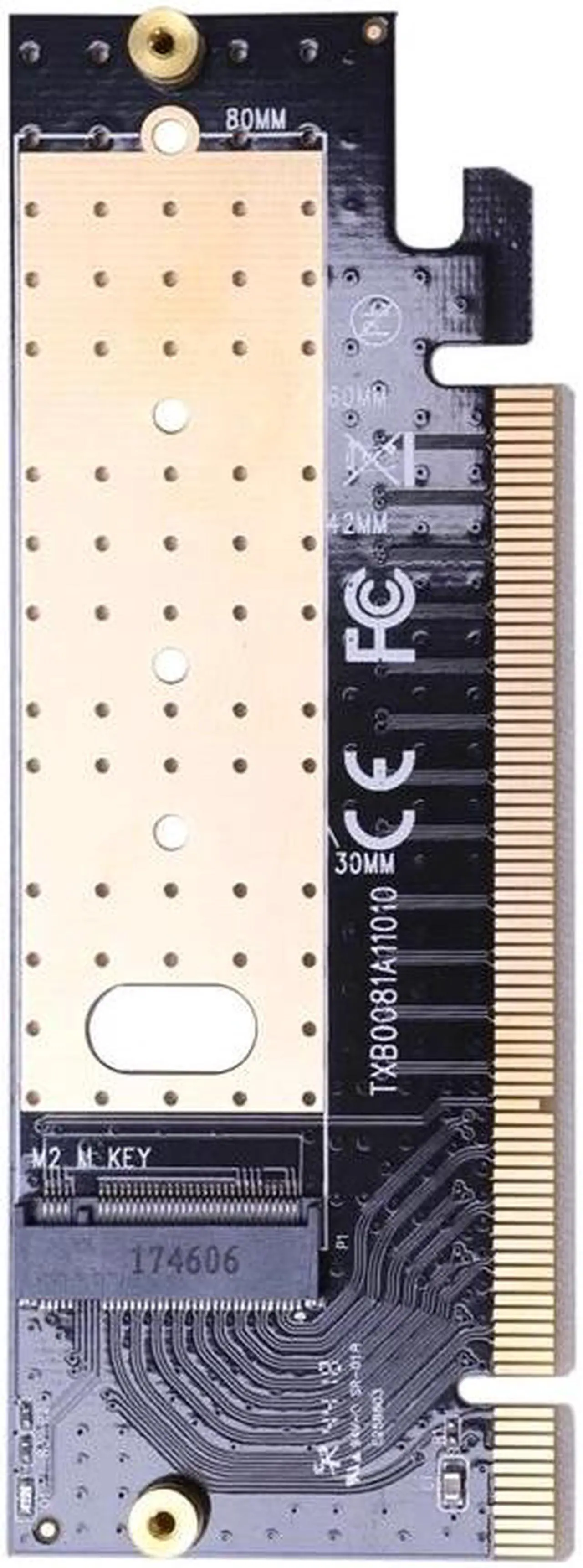 Alt view image 4 of 6 - M.2 Nvme Ssd Adapter M2 To Pcie 3.0 X16 Controller Card M Key Interface Support Pci Express 3.0 X4 2230 2280 Size