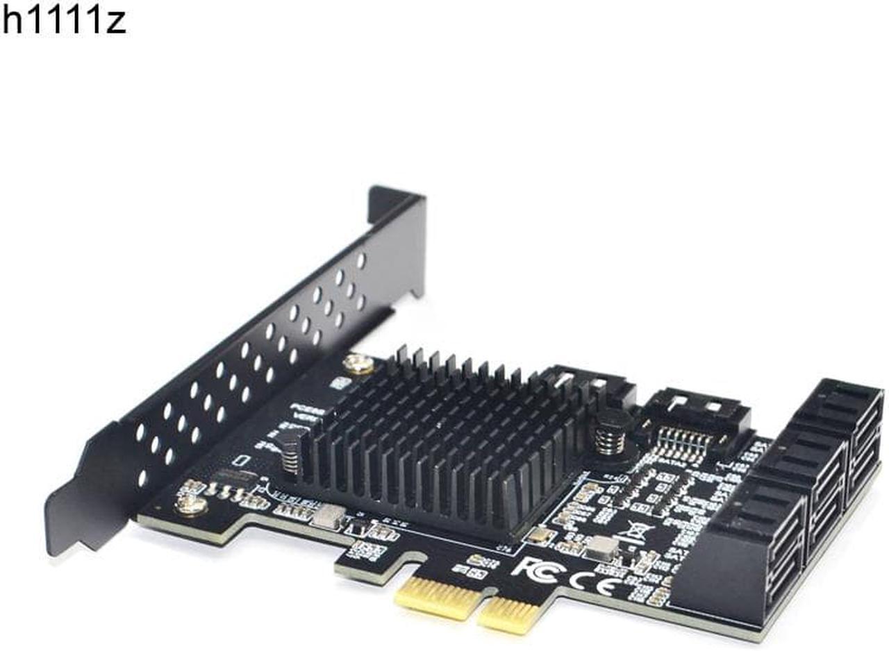 Main image of 88SE9215 Chip 8 Ports SATA 3.0 to PCIe Expansion Card PCI Express SATA Adapter SATA 3 Converter with Heat Sink for HDD PCIE SATA