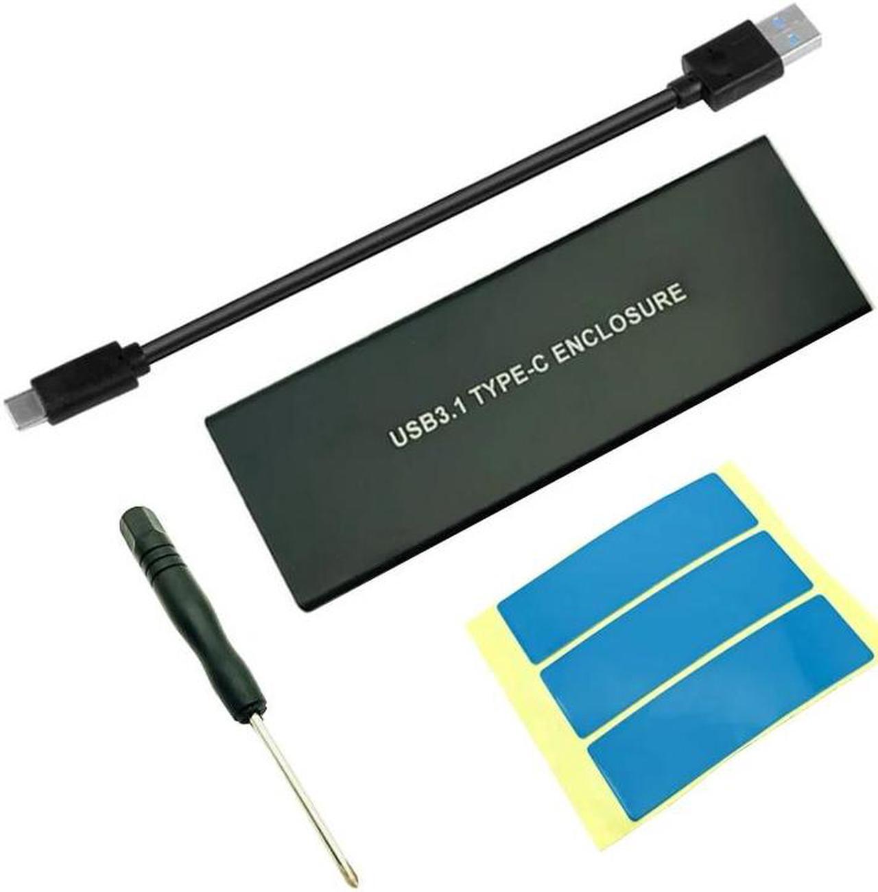 Alt view image 5 of 6 - NVMe PCIE USB 3.1 HDD Enclosure M.2 to USB SSD Hard Disk Drive Case Type C 3.1 M KEY Connector for 2230 2242 2260 2280 Enclosure(black)