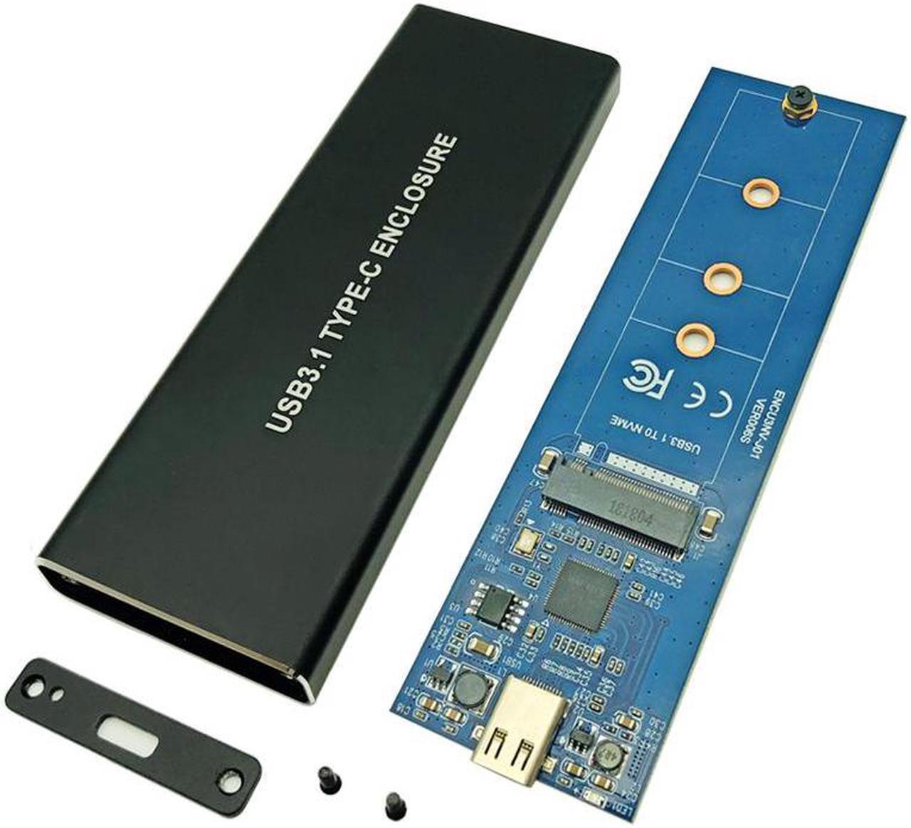 Main image of NVMe PCIE USB 3.1 HDD Enclosure M.2 to USB SSD Hard Disk Drive Case Type C 3.1 M KEY Connector for 2230 2242 2260 2280 Enclosure(black)