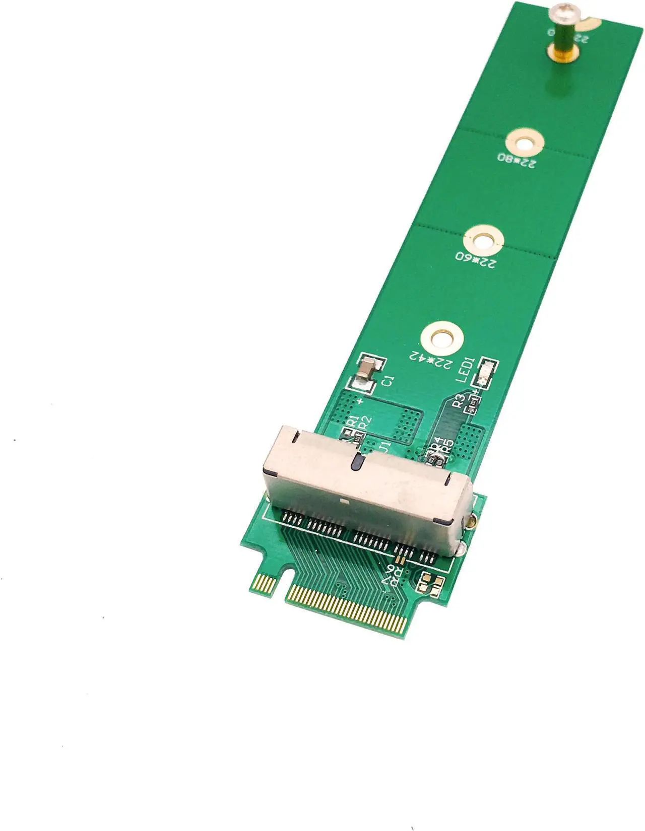 Alt view image 4 of 5 - PCIE X4 M.2 NGFF M Key Adapter Riser Converter Card To 2013 2014 2015 A1466 A1465 Air Mac Pro SSD Expansion Add on Card M2