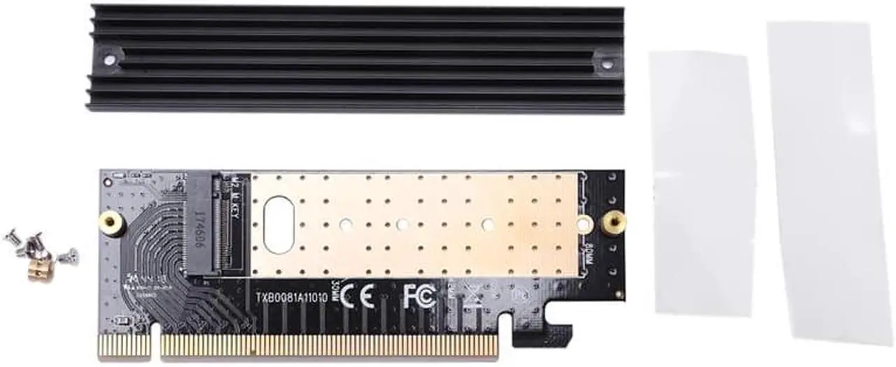 Alt view image 2 of 6 - M.2 Nvme Ssd Adapter M2 To Pcie 3.0 X16 Controller Card M Key Interface Support Pci Express 3.0 X4 2230 2280 Size