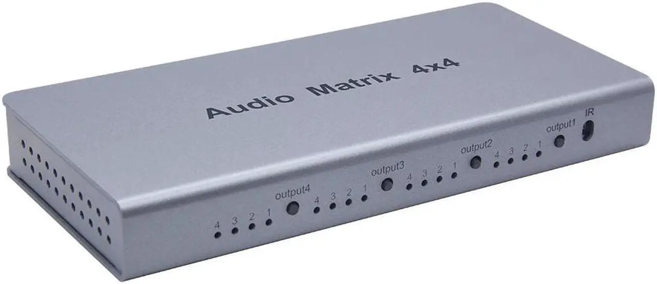 Alt view image 2 of 6 - Audio Matrix Optical Digital Audio 4x4 Matrix 4 in 4 out Switch Converter Splitter Box fr TV STB DVD Player PC Amplifier Meeting