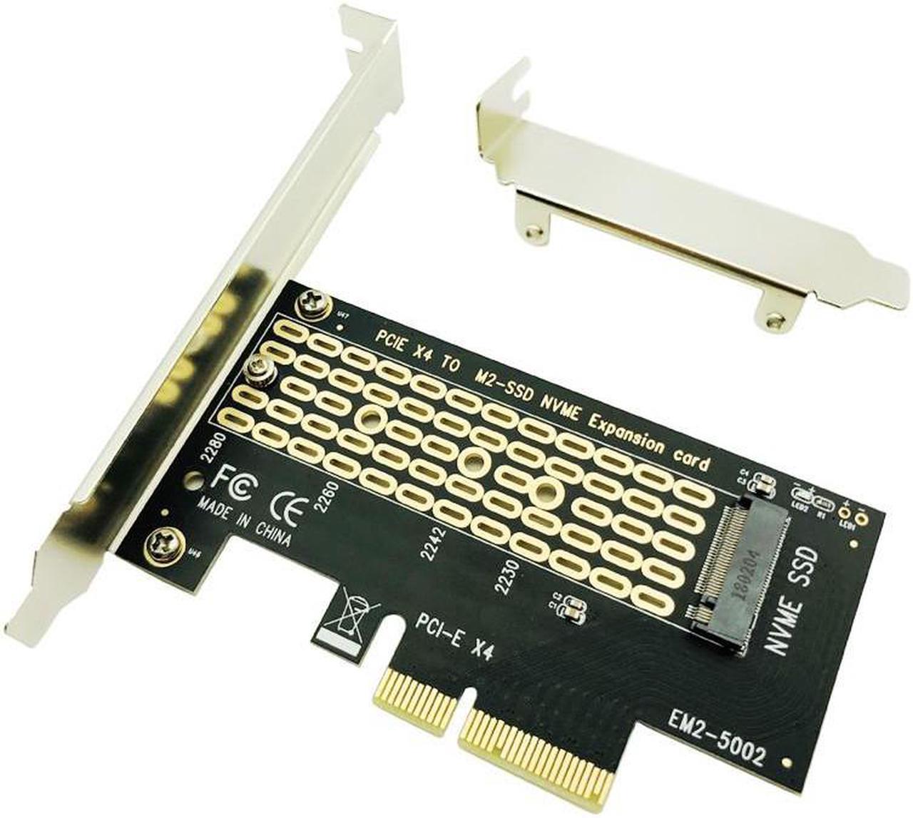 PCI Express PCI E 3.0 X4 to M.2 NVMe M Key Interface Converter Adapter Card M2 NVMe PCIE SSD Riser Card for 2230 2242 2260 2280