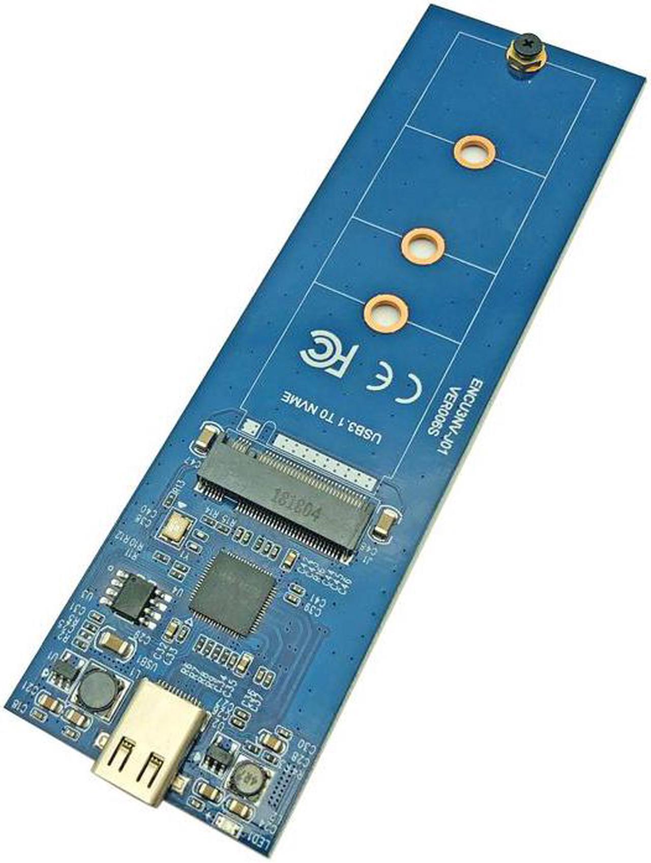 Alt view image 6 of 6 - NVMe PCIE USB 3.1 HDD Enclosure M.2 to USB SSD Hard Disk Drive Case Type C 3.1 M KEY Connector for 2230 2242 2260 2280 Enclosure(black)