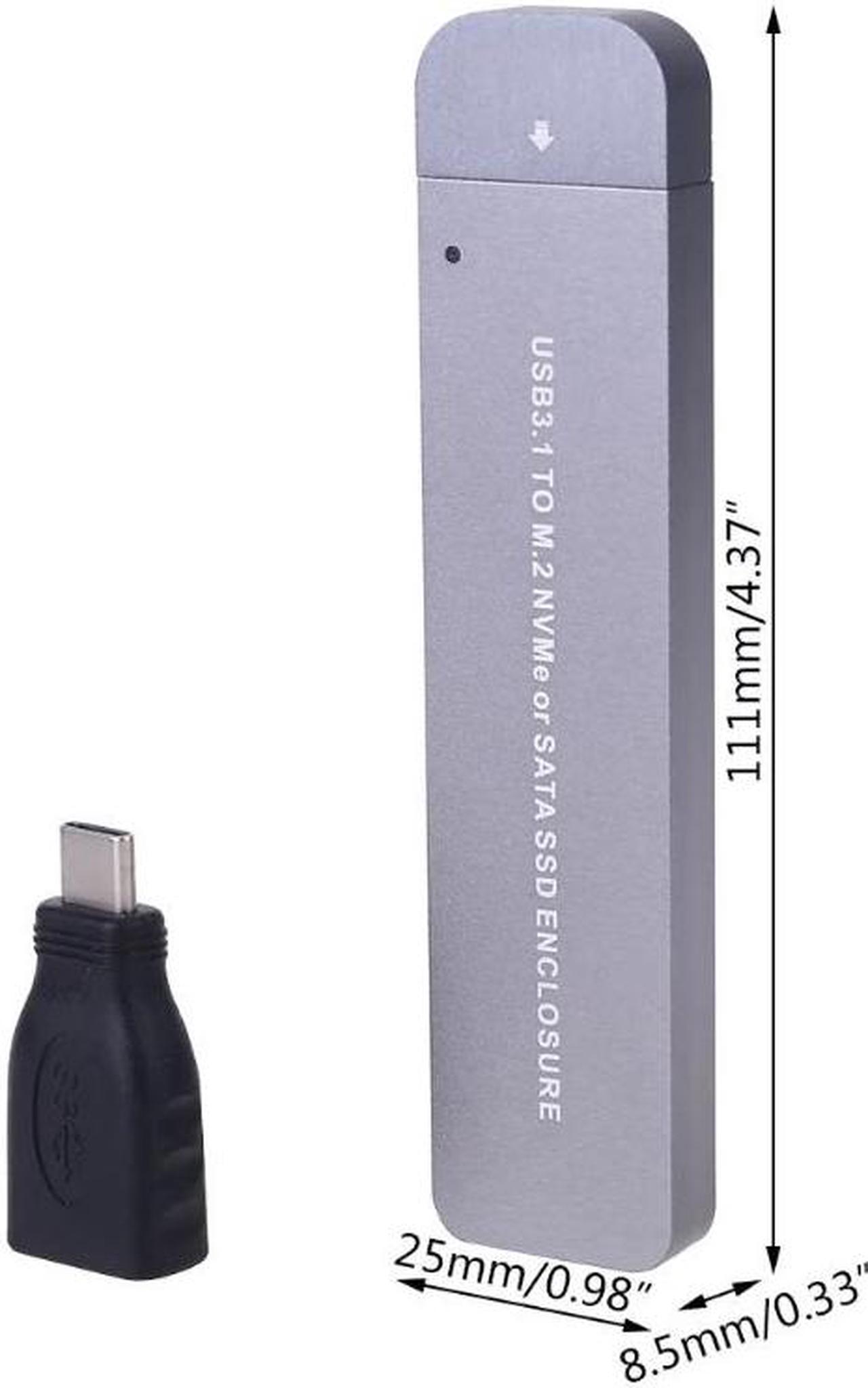 Alt view image 4 of 6 - Type C USB 3.1 to M2 NVME SATA SSD Enclosure Adapter for PCIE Disk Box M.2 Case with Screwdriver