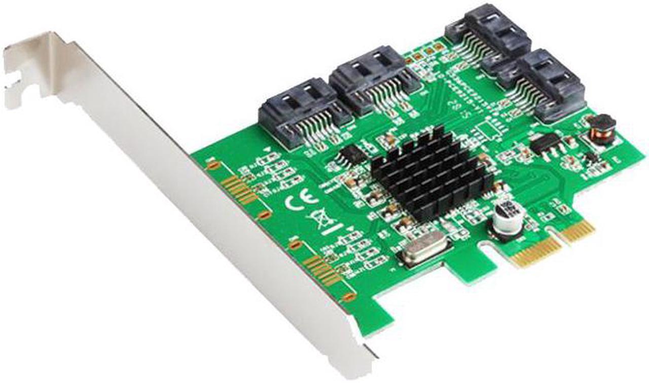 Alt view image 2 of 6 - PCI-e to SATA 3.0 4 Ports expansion Controller Card 6G SATA3.0 PCI express adapter with low profile bracket Marvell 88SE9215