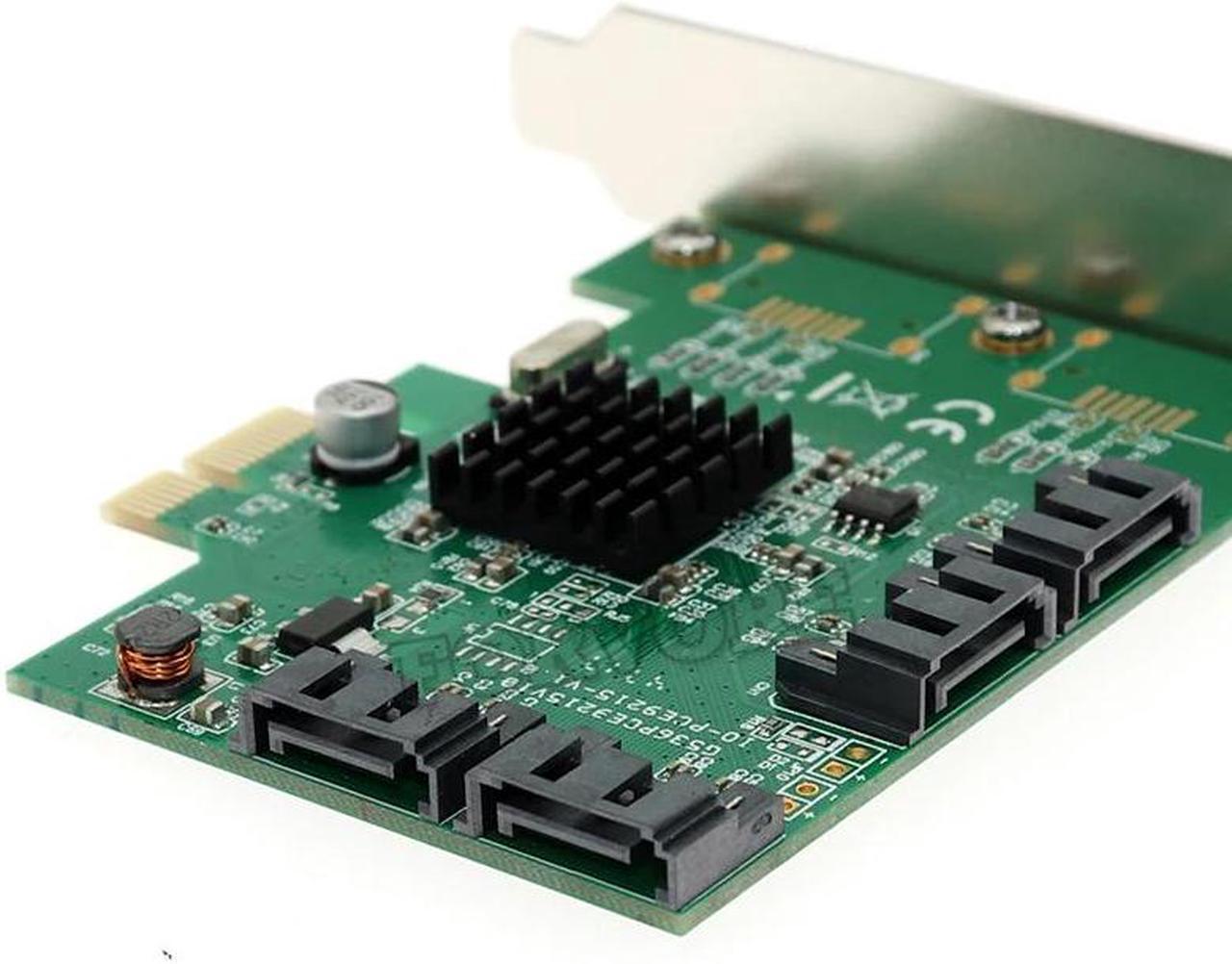 Alt view image 5 of 6 - SATA 3 PCIe 4 Ports expansion Card SATA controller PCI-e Adapter Converter Card Marvell 88SE9215