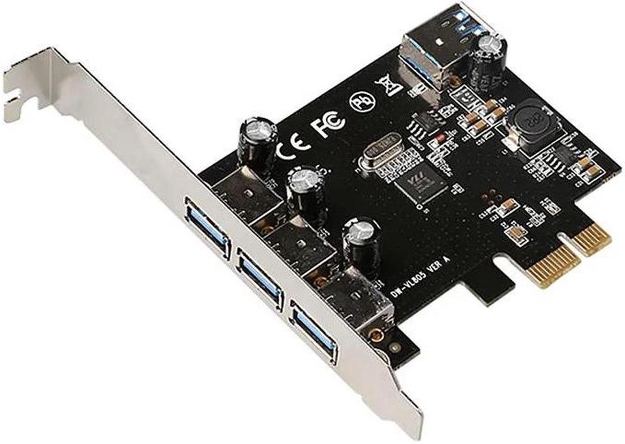 add on card 1 Pc Super-Speed 4 Port USB 3.0 PCI-E PCIe PCI Express Expansion Card For Desktop Design