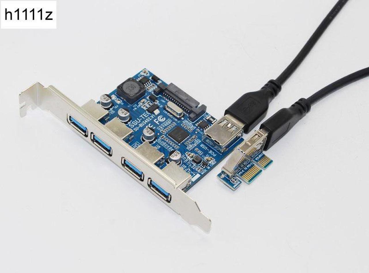 4 Port USB 3.0 HUB Adapter PCI-E 1X to USB3.0 Card PCI Express Expansion Card with 30cm USB Cable 5Gb Speed For Desktop Computer