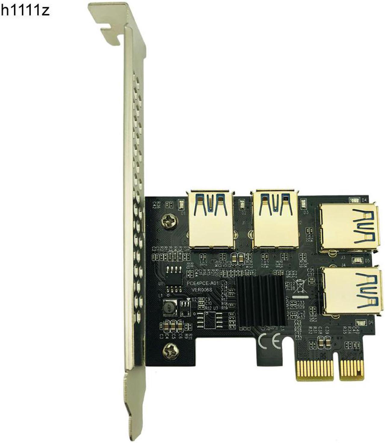 add on card PCIe 1 to 4 PCI express 16X slots Riser Card PCI-E 1X to External 4 PCI-e slot Adapter PCIe Port Multiplier Card