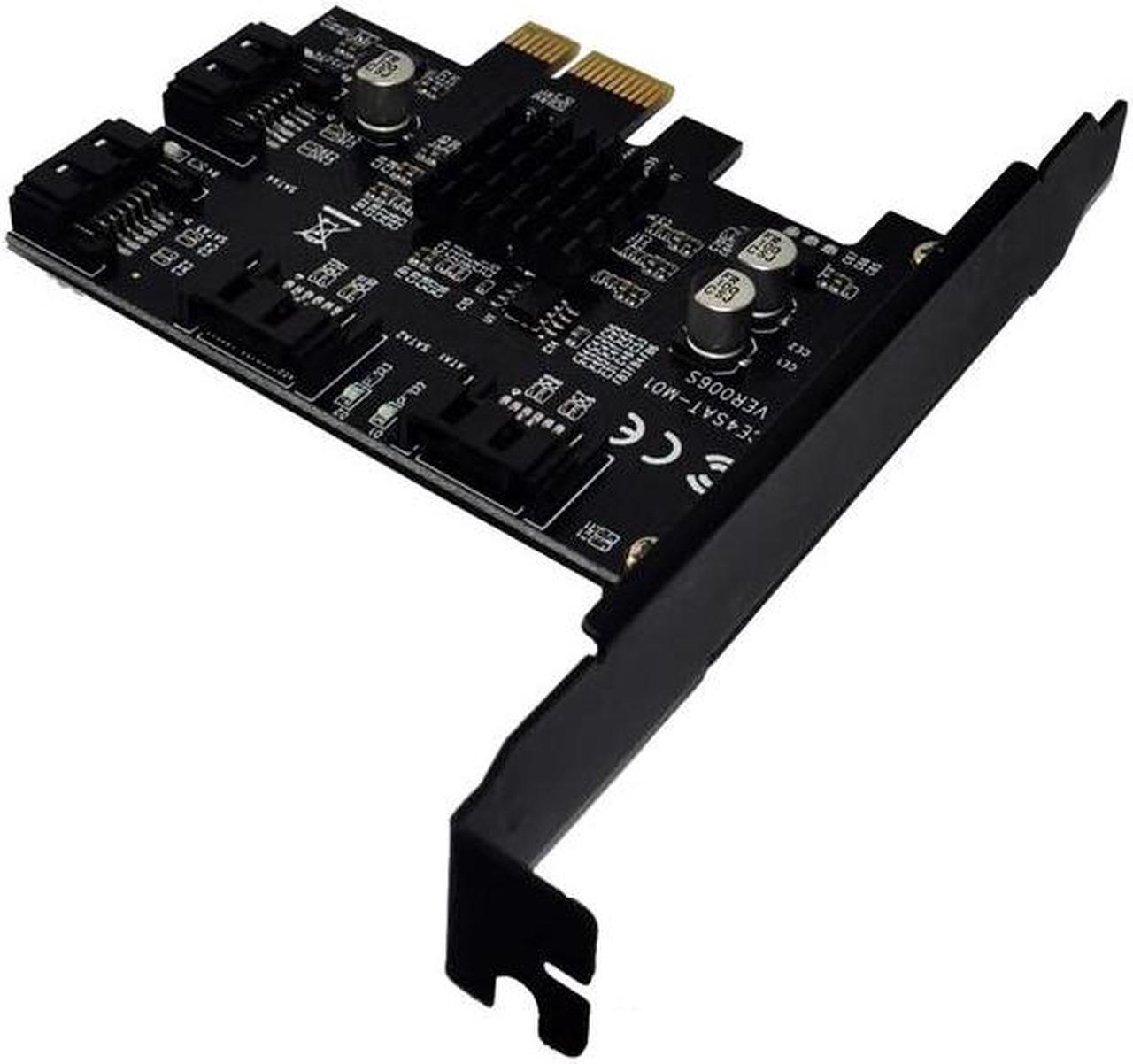 Alt view image 5 of 6 - PCI-e to SATA 3.0 4 Ports Expansion Controller Card 6G SATA3.0 PCI Express Adapter Marvell 88SE9215 Chip for Computer PC HDD SSD