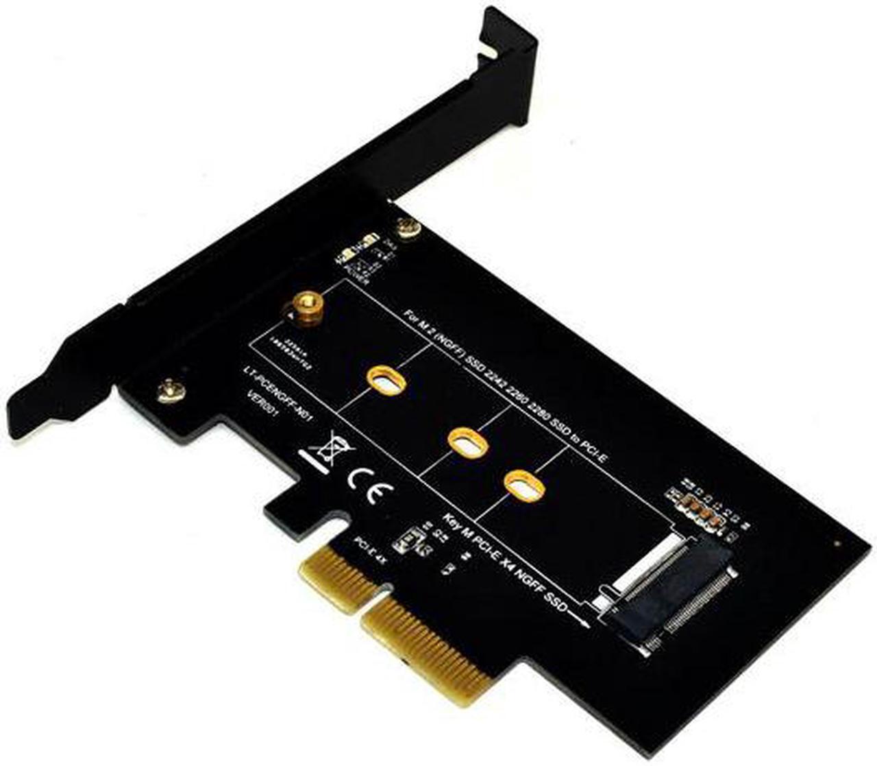 Alt view image 3 of 6 - NGFF M.2 to PCI-E 3.0 X4 Converter Card M2 PCIe NVMe SSD M Key Slot PCI-E M2 NVMe SSD Adapter Riser Card for 2230 2242 2260 2280