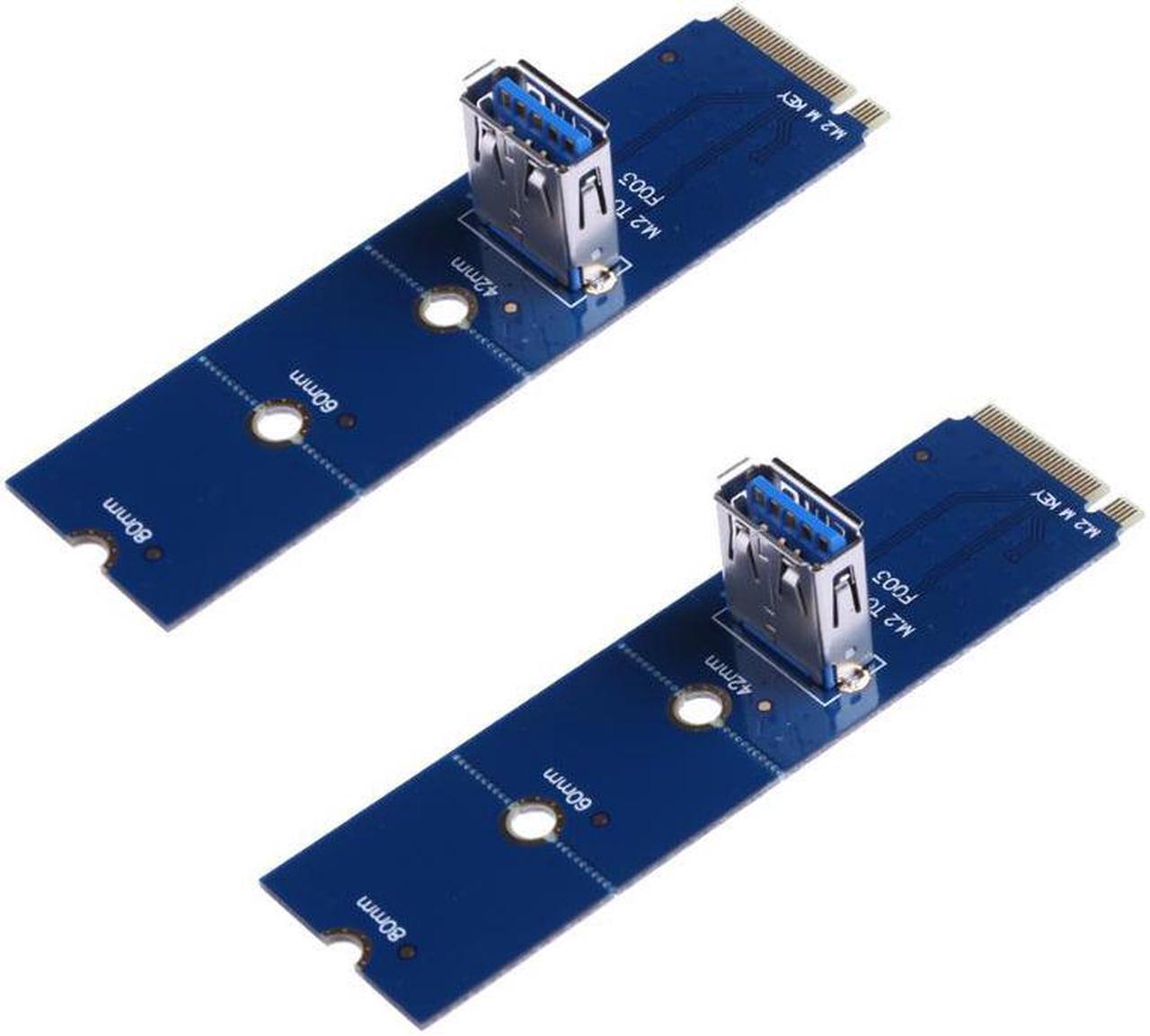 2pcs/lot NGFF M.2 To USB 3.0 PCI-E Express Riser Card M.2/NGFF to USB3.0 Adapter Card for BTC Mining Miner