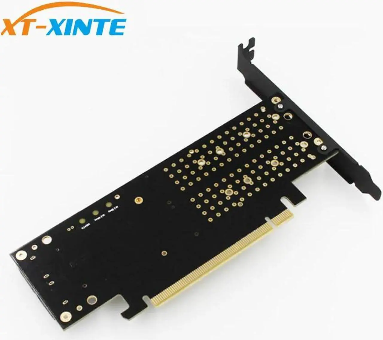 Alt view image 2 of 5 - M.2 NVMe SSD NGFF to PCIE 3.0 X16 Adapter M Key B Key mSATA PCI Express 3.0 NVME m2 SSD AHCI mSATA 3 in 1 Converter Riser card
