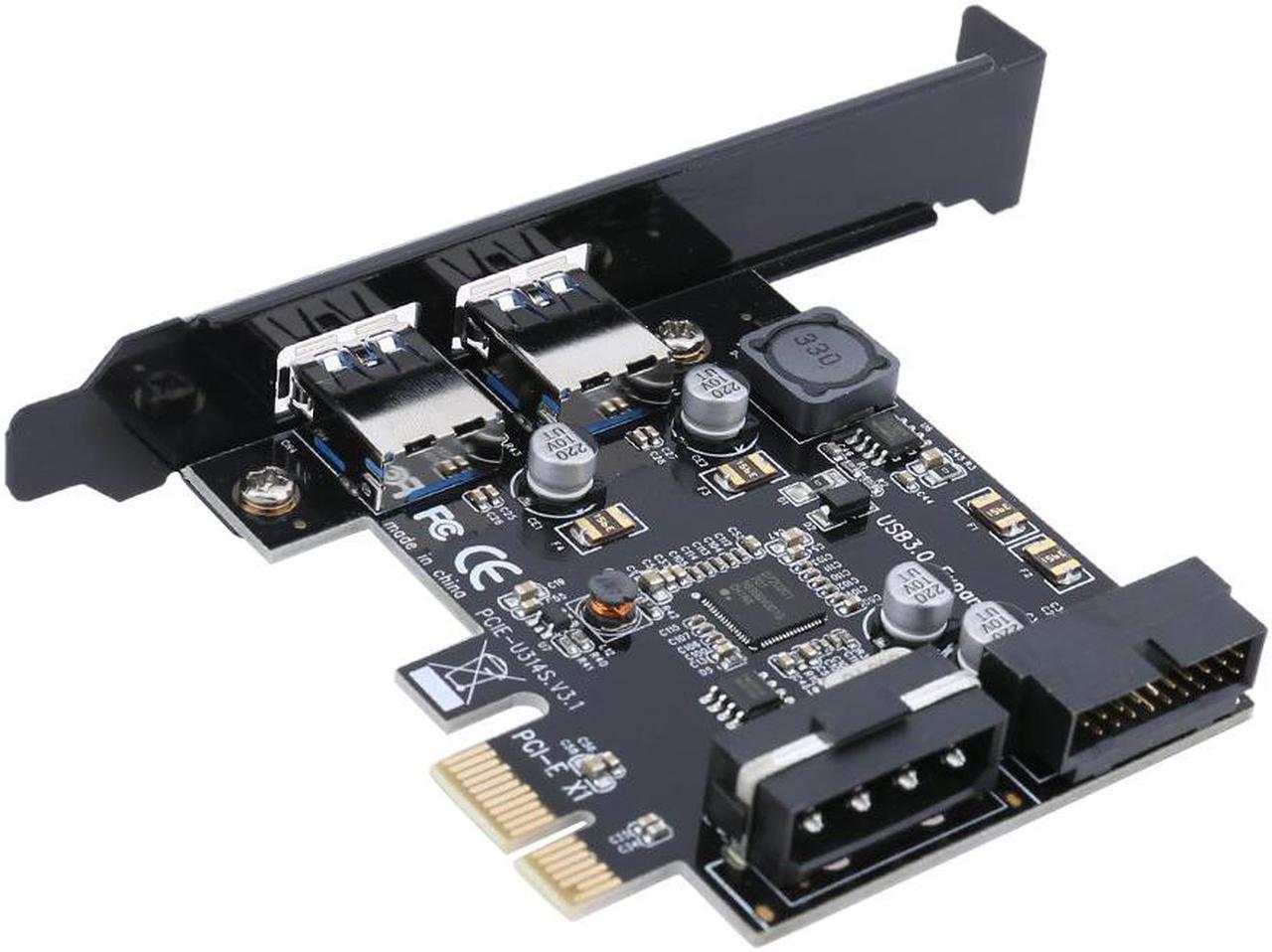 PCI-Express PCI-E to USB 3.0 2 Port PC Expansion Extender Adapter Card 20Pin PCI-E to Dual USB 3.0 Port Adapter Card