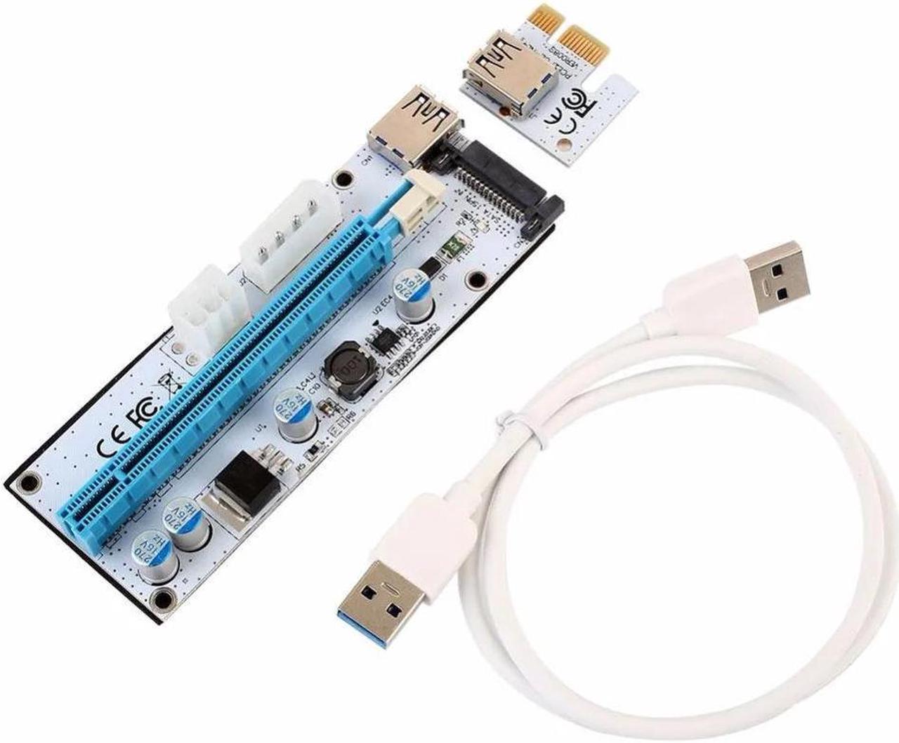 PCI-E 1X to USB3.0 PCI-E 16X Extender Riser Card Mining Dedicated Graphics Extension for BTC Miner Extension Cable