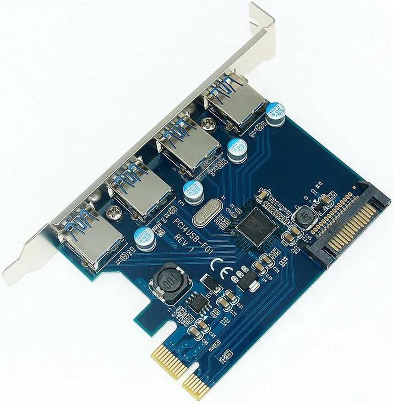 4 port USB 3.0 to PCI express expansion card USB PCIe adpater USB 3 PCI-e converter for Desktop Chip Fresco FL1100