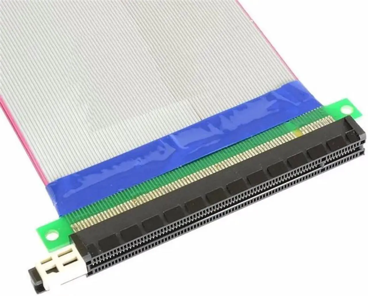 Alt view image 4 of 5 - Riser pcie PCI-E pci Express 16x Riser card 16x 16x Male to Female Extender Card Ribbon Cable Converter 20cm