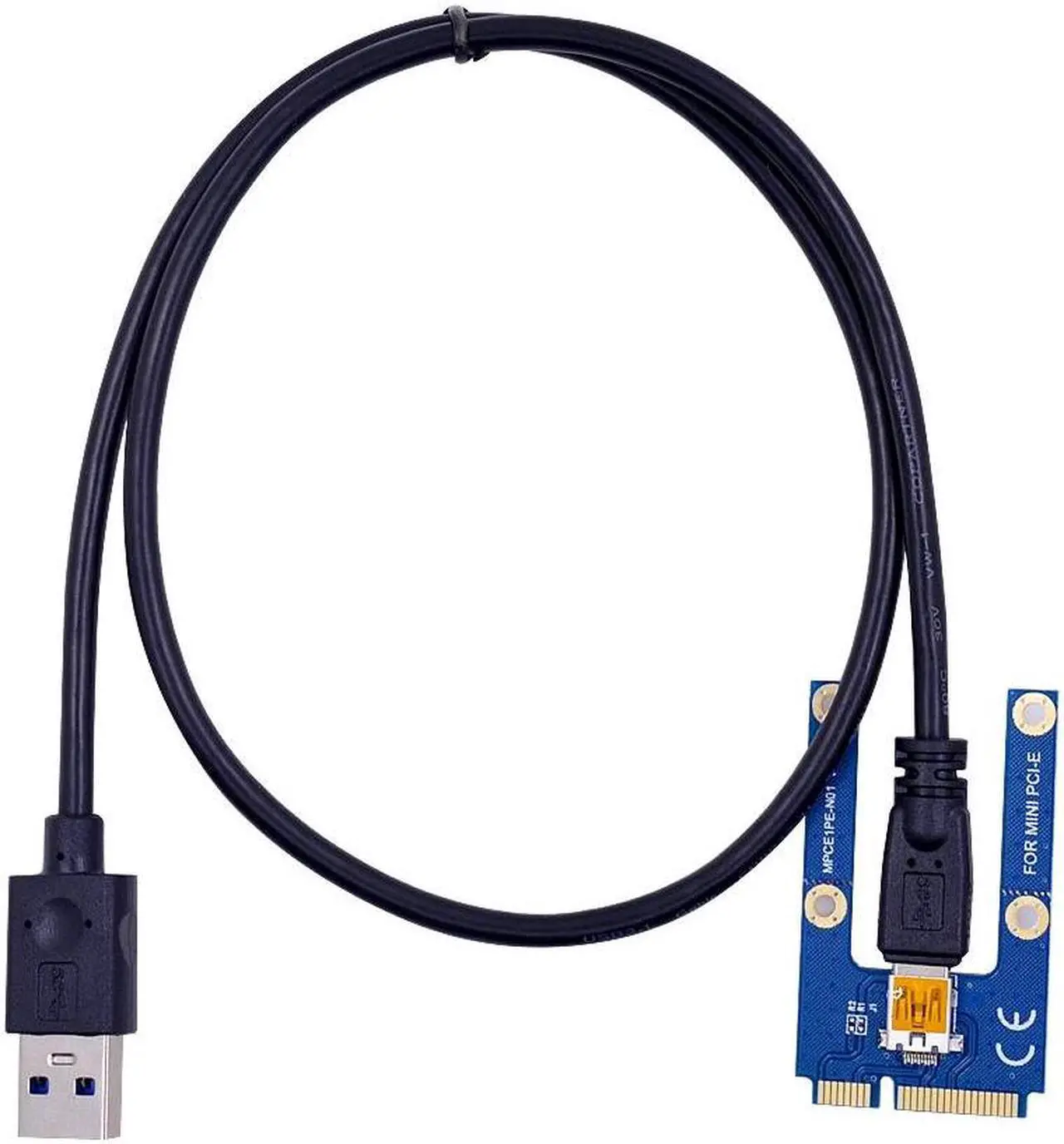 Alt view image 4 of 6 - Mini PCI-E to PCI-E 16X Riser Card 0.6M USB 3.0 Cable for EXP GDC Laptop External Video Card for Miner Mining