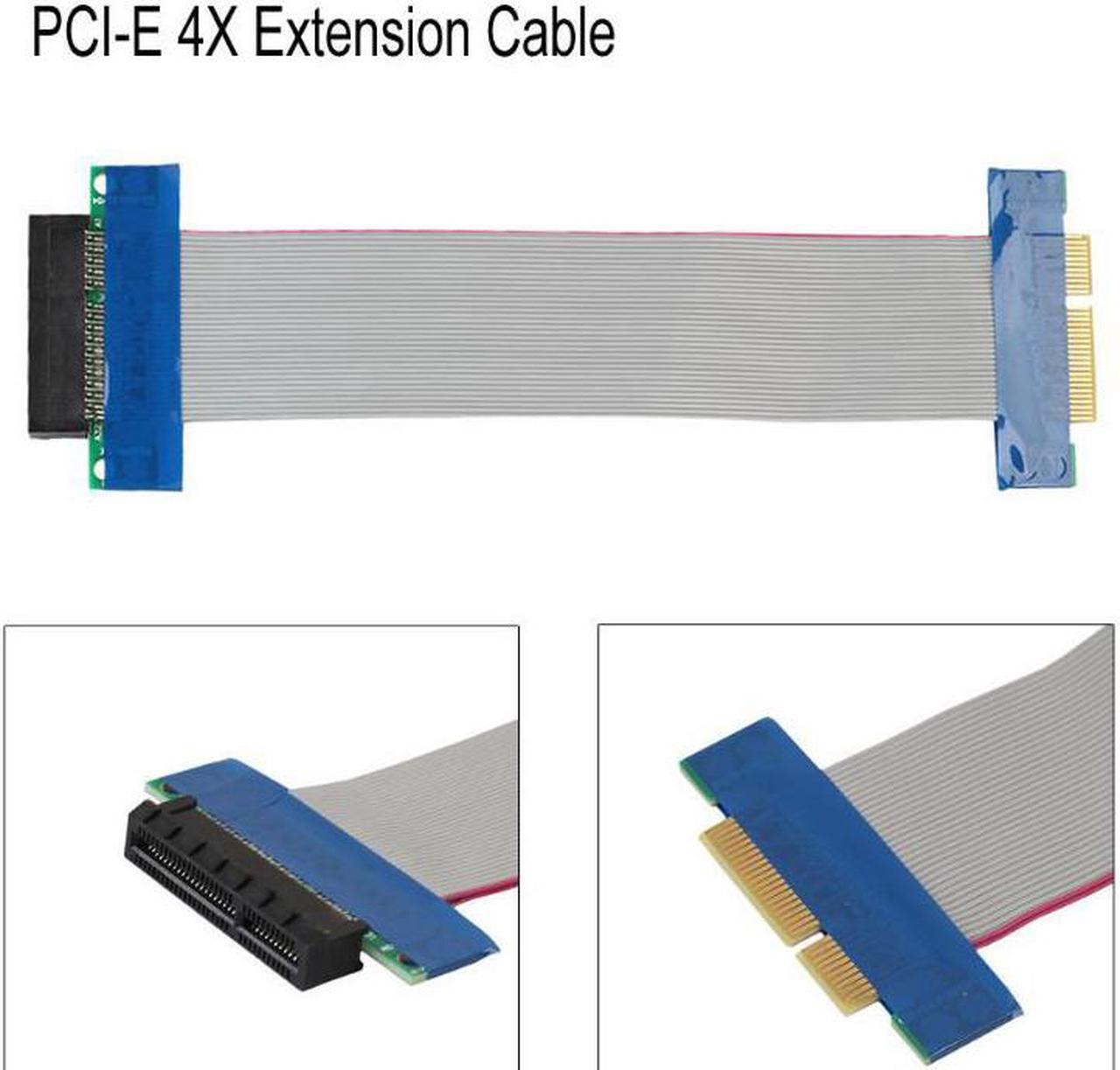 PCI-E 4X Riser Card Extender Flex Extension Cable Ribbon Adapter Converter PCI Express 4X Slot Cable Connector New Promotion