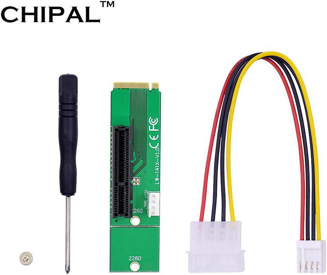 CHIPAL High Quality NGFF M.2 to PCI-E 4x 1x Slot Riser Card Adapter M2 to PCIE X4 X1 Converter For Bitcoin Litecoin Miner Mining