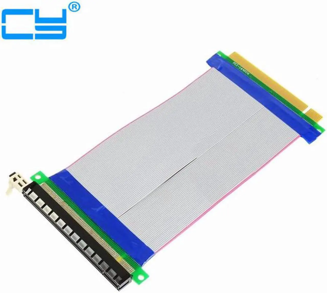 Main image of Riser pcie PCI-E pci Express 16x Riser card 16x 16x Male to Female Extender Card Ribbon Cable Converter 20cm