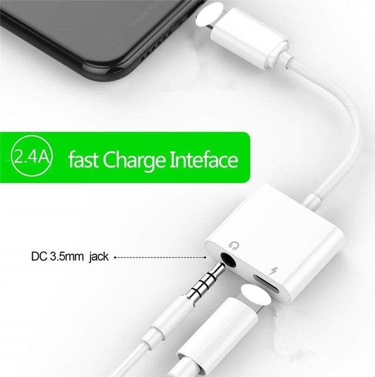 Alt view image 8 of 13 - 3.5 mm Headphone Jack Adapter For iPhone 7 8 Plus X XR XS MAX 2 in 1 Earphone Splitter Dongle Aux Audio Adaptor Charger