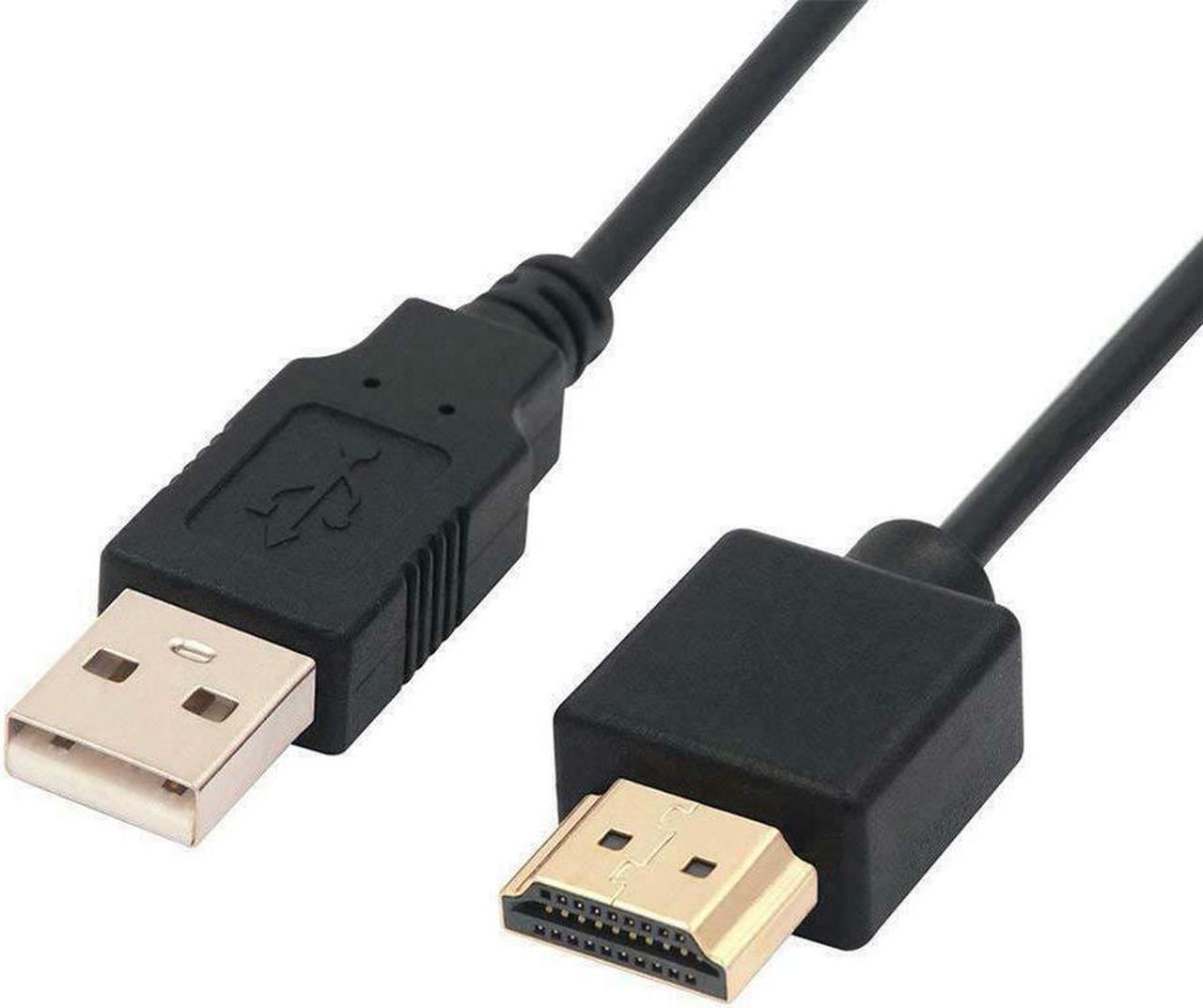 PVC Laptop USB Power Cable to HDMI Male to Male Smart Device Charging Cable Splitter Adapter