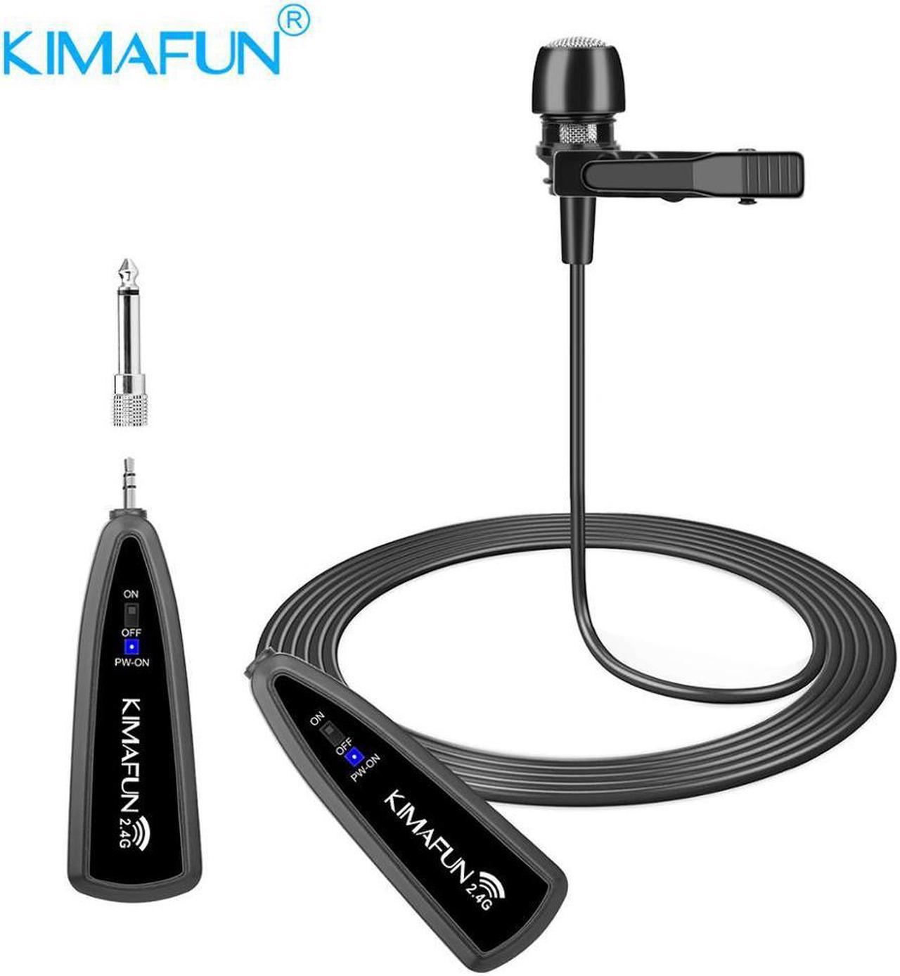 KIMAFUN 2.4G lavalier 40 50m Wireless Microphone Headhold for Voice Amplifier iphone for Youtube recording teaching microphones