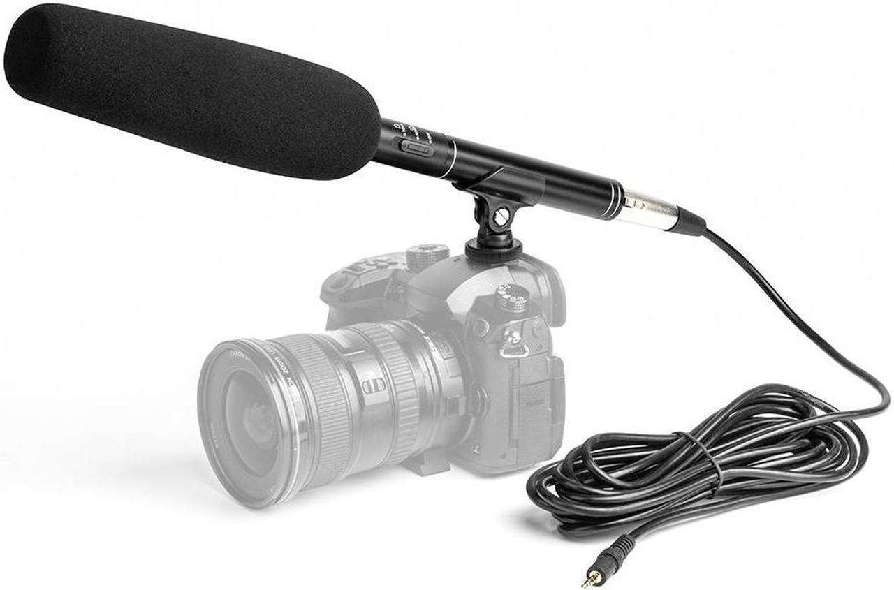 Andoer Microphone Video Camera Mic Cardioid Pattern for Interview Podcast Film Recording for Canon Sony Nikon Camera