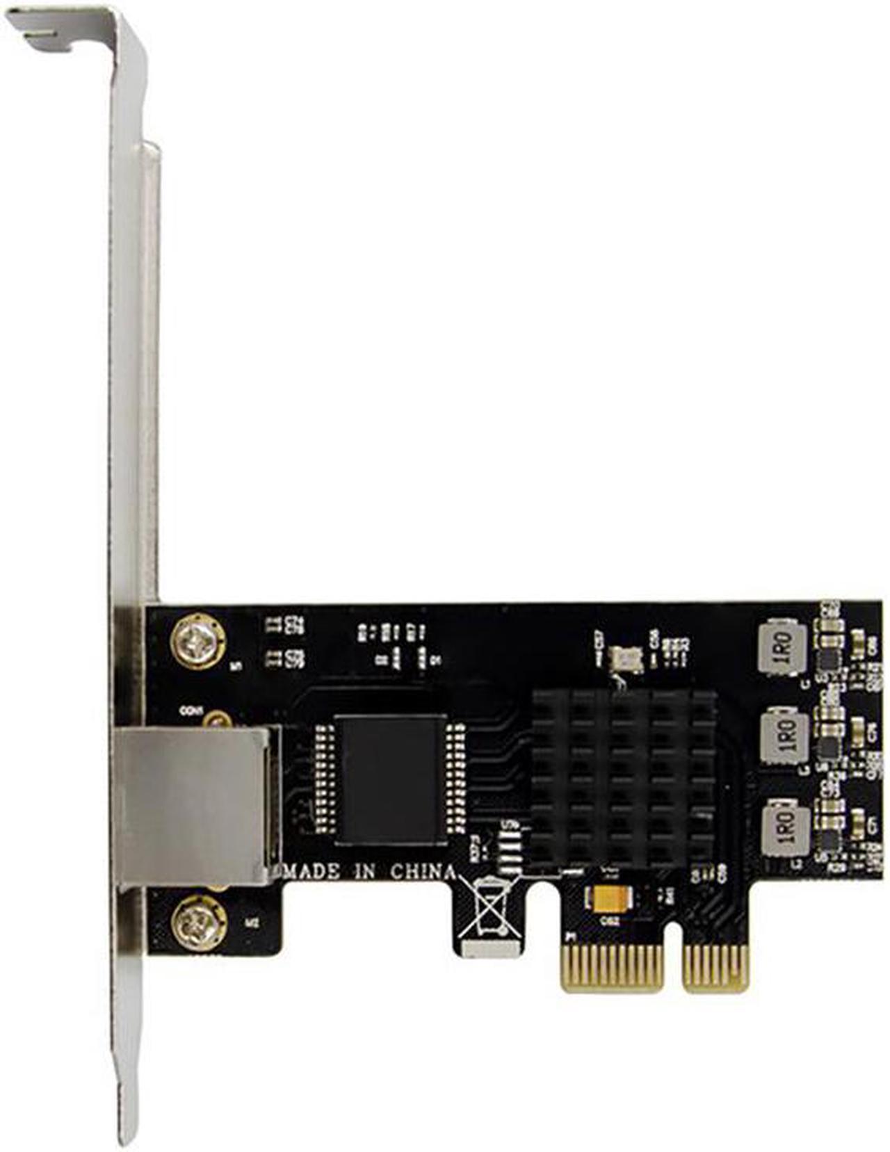 PCI-E Network Card PCI-E X1 RTL8125 Single-Port 2.5G Gigabit Server Network Card 2.5GbE Multi-Gigabit NIC